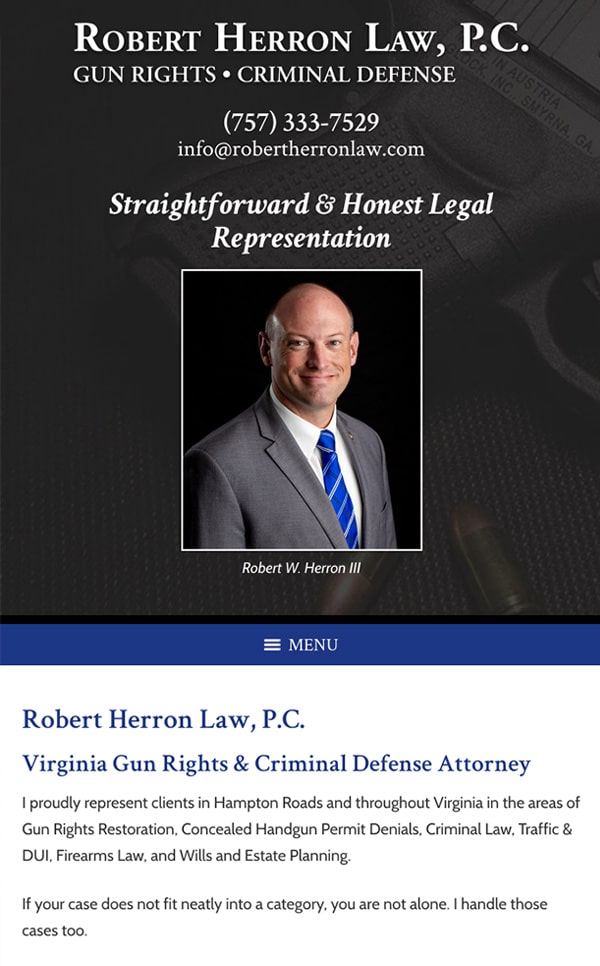 Mobile Friendly Law Firm Webiste for Robert Herron Law, P.C.