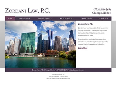 Law Firm Website design for Zordani Law, P.C.