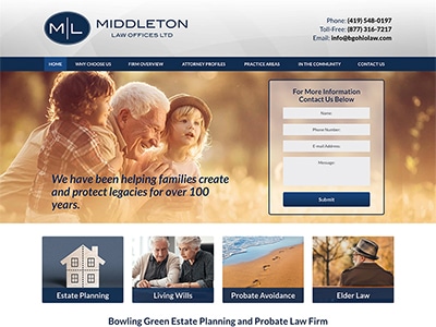 Law Firm Website design for Middleton Law Offices, Lt…