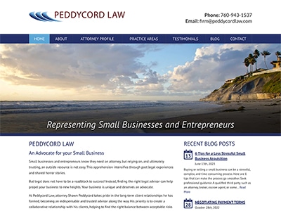 Law Firm Website design for Peddycord Law