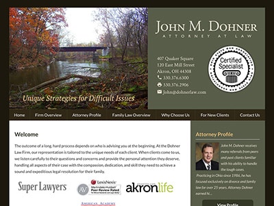 Law Firm Website design for The Dohner Law Firm