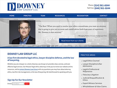 Law Firm Website design for Downey Law Group LLC