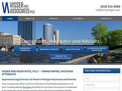 Law Firm Website design for Visser and Associates, PL…