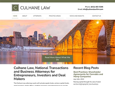 Law Firm Website design for Culhane Law