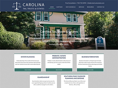Law Firm Website design for Carolina Tax, Trusts & Es…