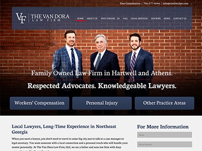 Law Firm Website design for The Van Dora Law Firm
