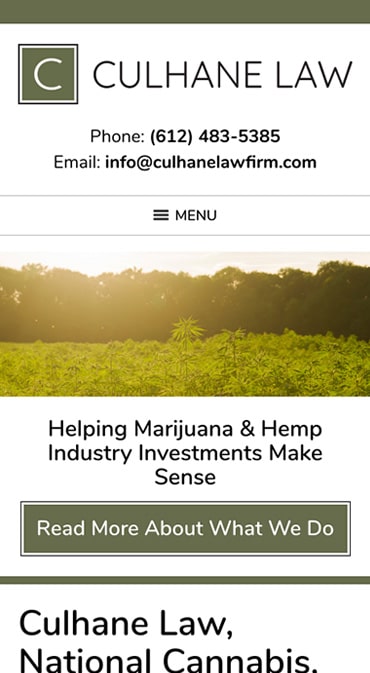 Responsive Mobile Attorney Website for Culhane Law