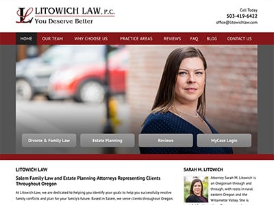 Law Firm Website design for Litowich Law PC