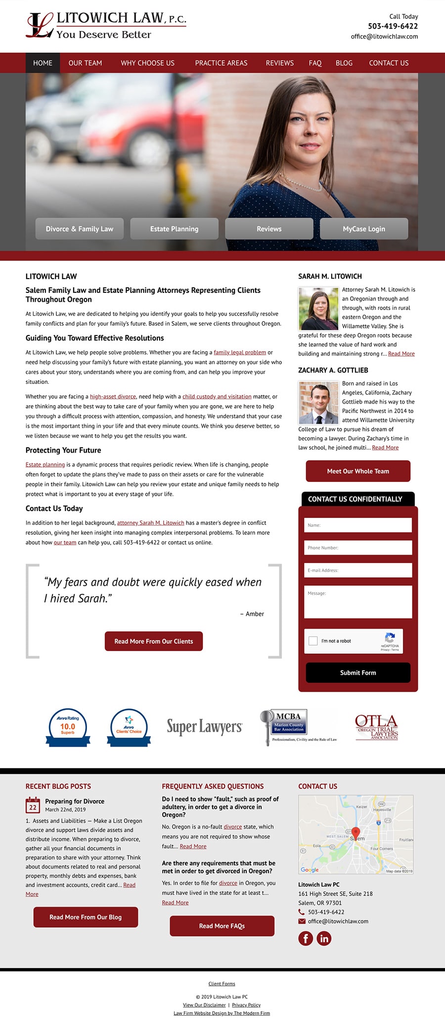 Law Firm Website for Litowich Law PC