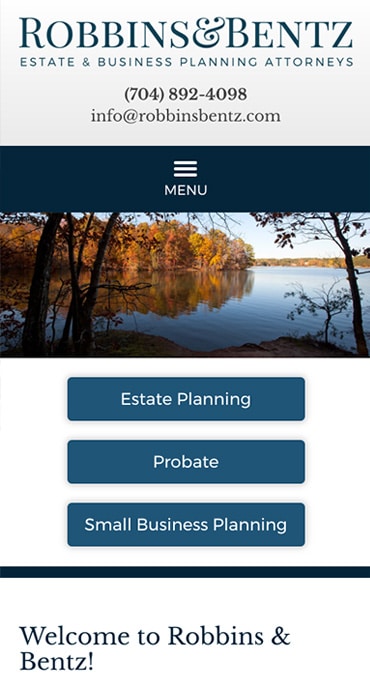 Responsive Mobile Attorney Website for Robbins & Bentz