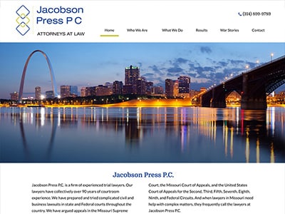 Law Firm Website design for Jacobson Press P.C.