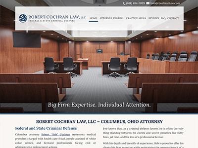 Law Firm Website design for Robert Cochran Law, LLC