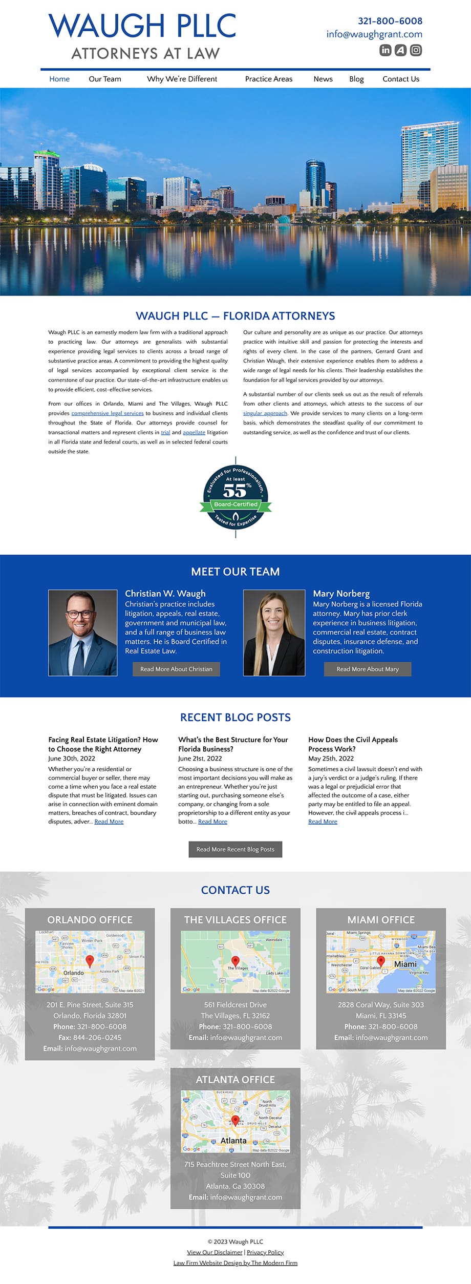 Law Firm Website for Waugh PLLC
