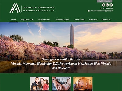 Law Firm Website design for Ahmad & Associates