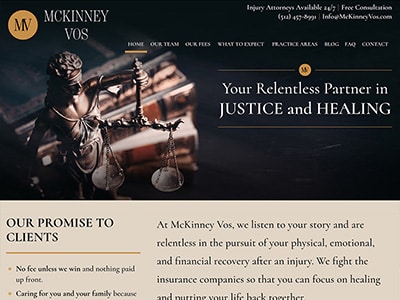 Law Firm Website design for McKinney Vos PLLC