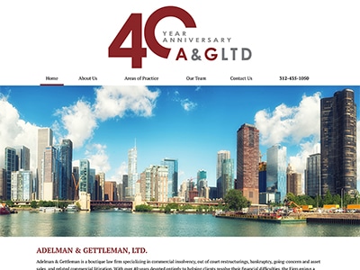 Law Firm Website design for Adelman & Gettleman, Ltd.