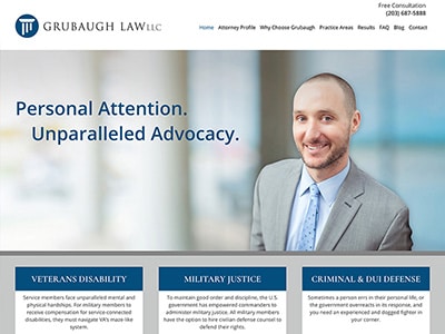 Law Firm Website design for Grubaugh Law, LLC