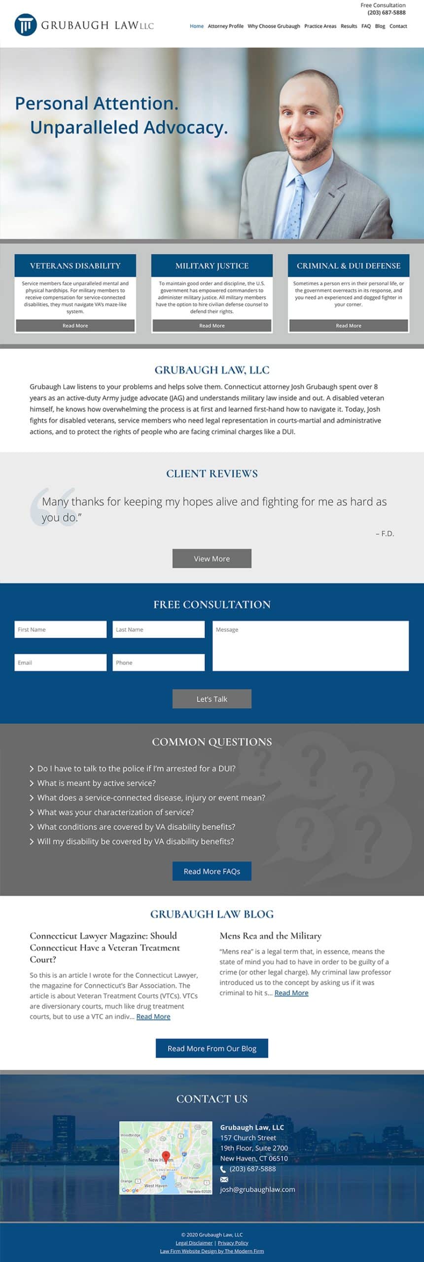 Law Firm Website Design for Grubaugh Law, LLC