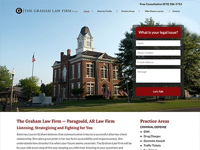 Law Firm Website design for The Graham Law Firm PLLC