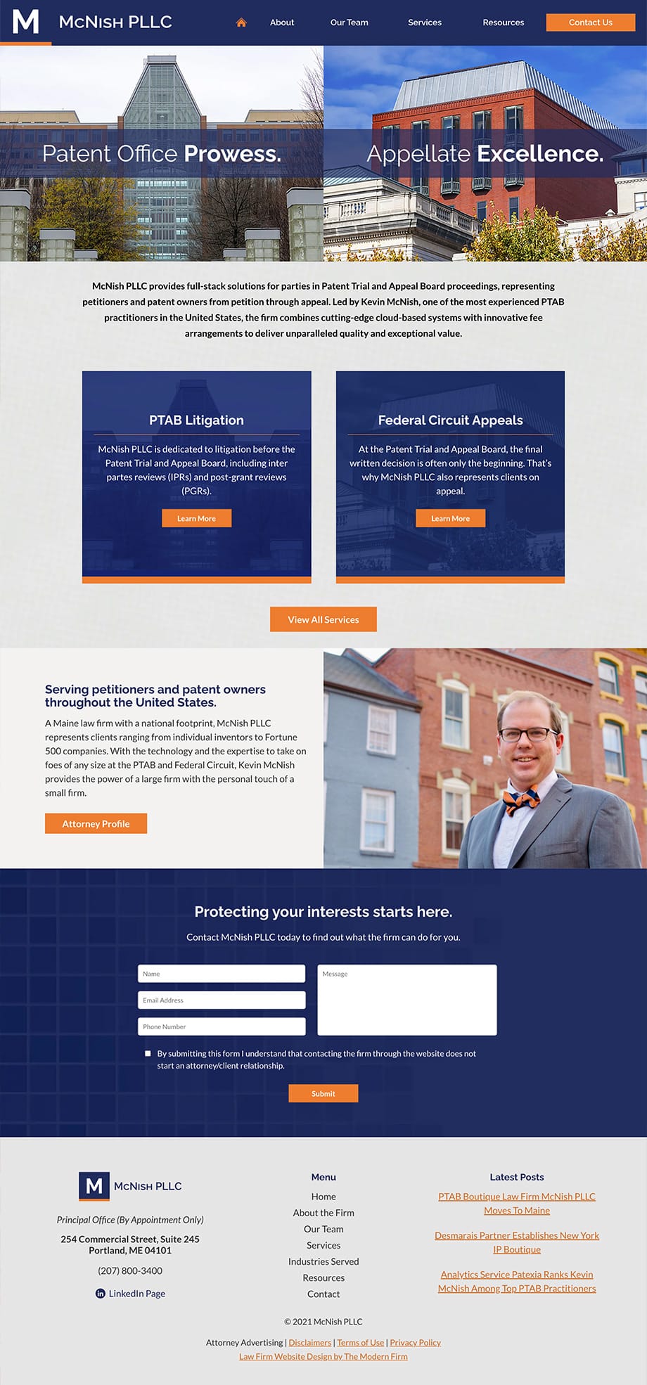 Law Firm Website Design for McNish PLLC