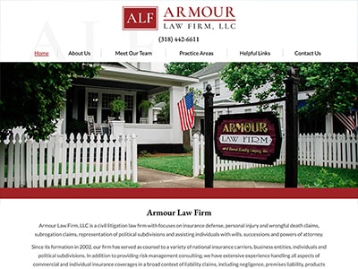 Law Firm Website design for Armour Law Firm