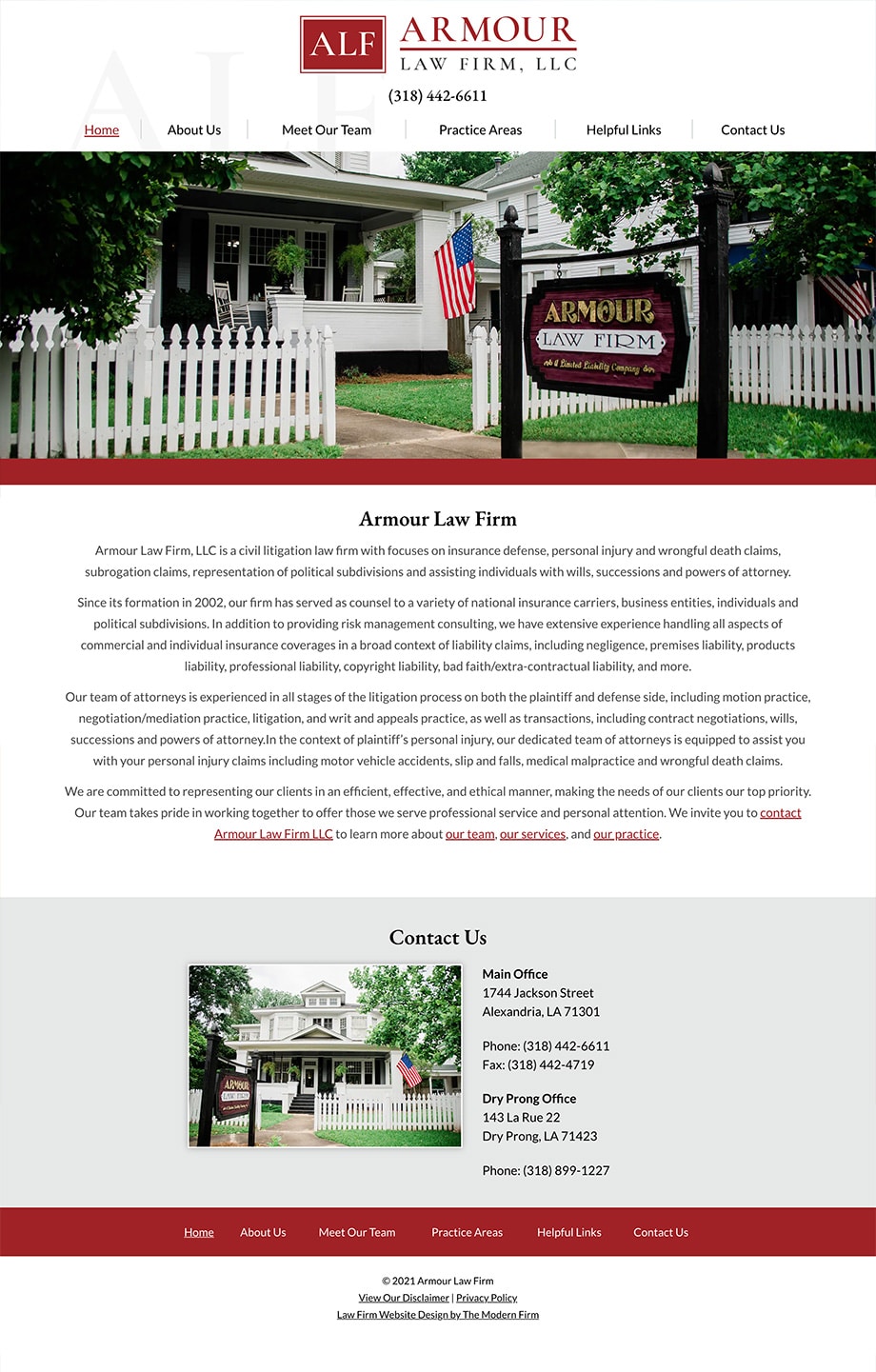 Law Firm Website Design for Armour Law Firm