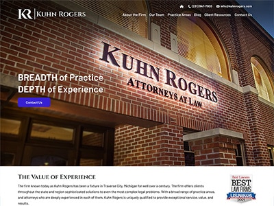 Law Firm Website design for Kuhn Rogers PLC