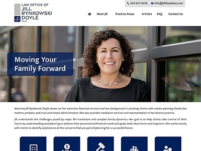 Law Firm Website design for Law office of Jill Rynkow…