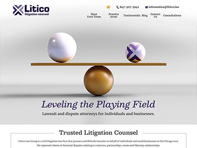 Law Firm Website design for Litico Law Group