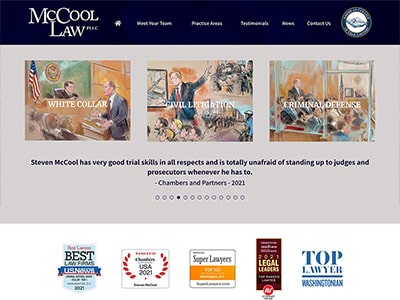 Law Firm Website design for McCool Law PLLC