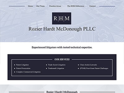 Law Firm Website design for Rozier Hardt McDonough PL…