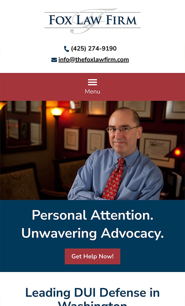 Mobile Friendly Law Firm Webiste for Law Office of Jon Scott Fox PLLC