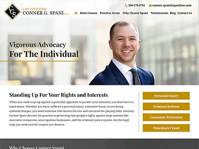 Law Firm Website design for Law Office of Conner G. S…