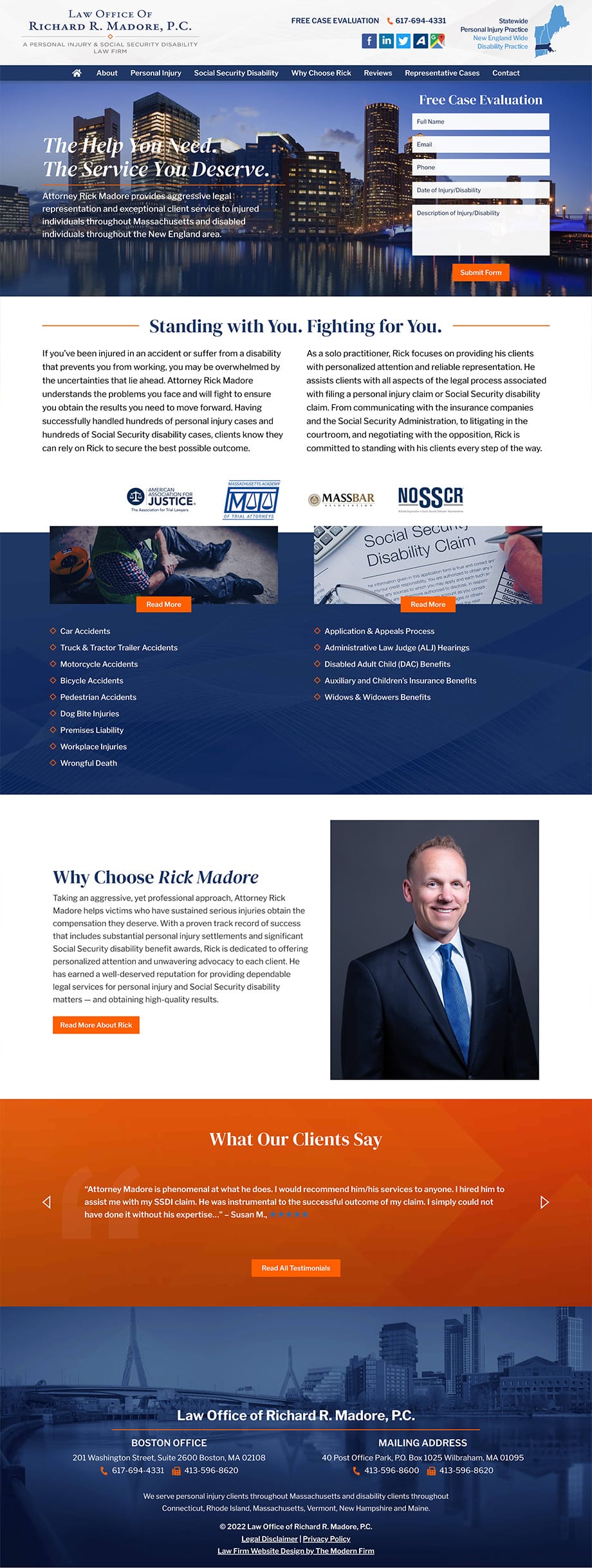 New England Attorney Website Design by The Modern Firm