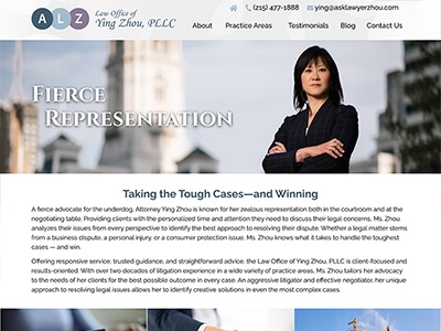 Website Design for Law Office of Ying Zhou,…