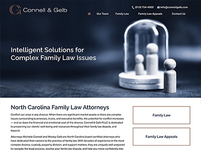 Law Firm Website design for Connell & Gelb PLLC
