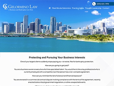 Law Firm Website design for Gelormino Law, P.A.