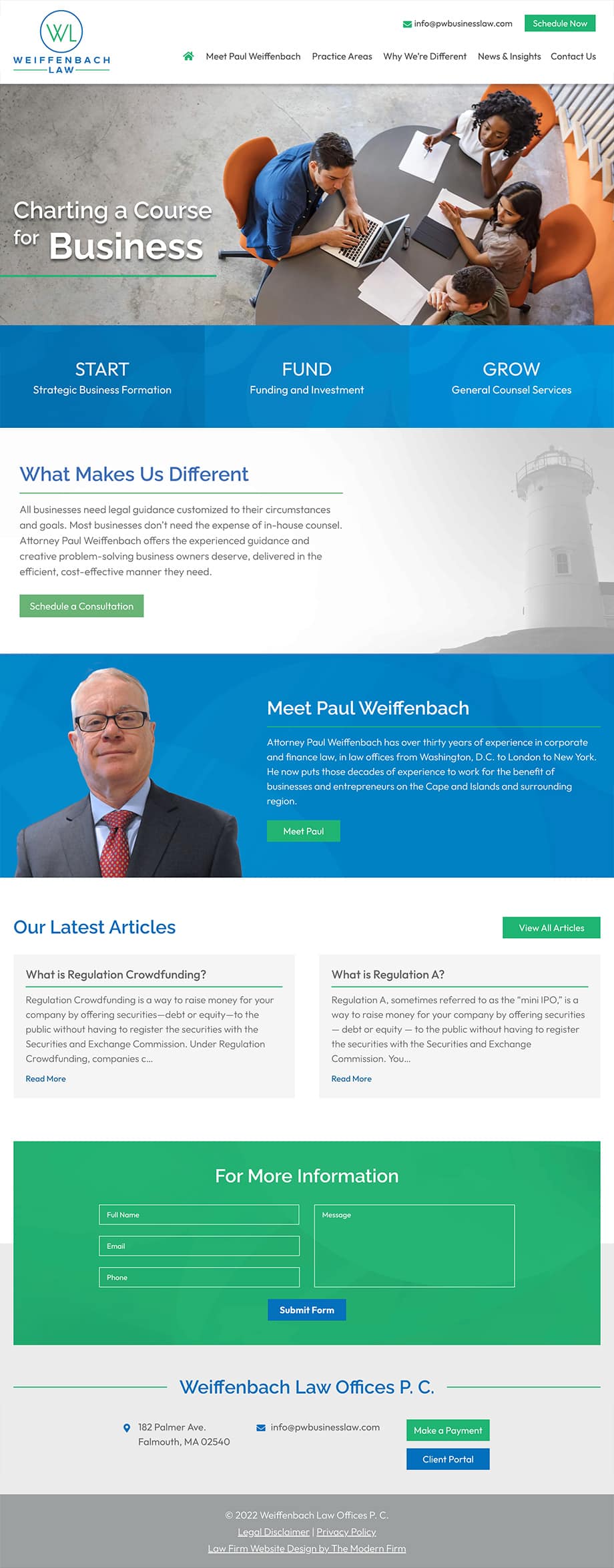 Law Firm Website Design for Weiffenbach Law Offices P. C.