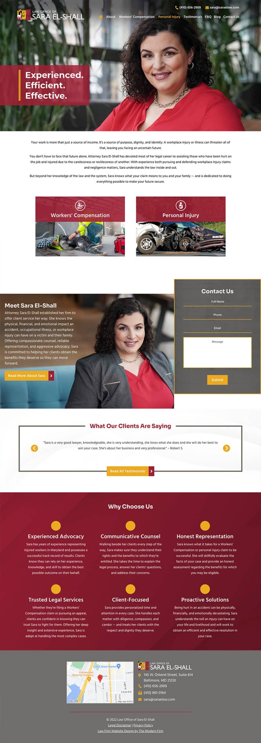 Law Firm Website Design for Law Office of Sara El-Shall