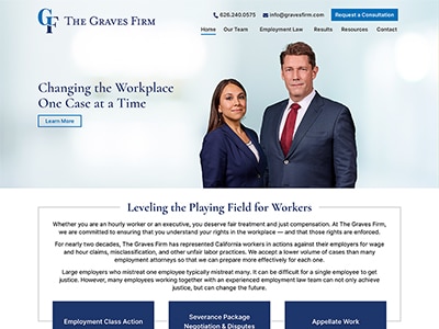 Law Firm Website design for The Graves Firm, A Profes…