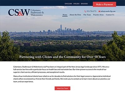 Law Firm Website design for Celentano, Stadtmauer & W…