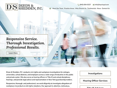Law Firm Website design for Dizon & Shedden, P.C.