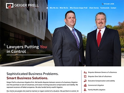 Law Firm Website design for Geiger Prell, LLC