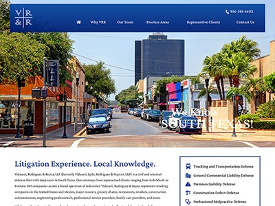 Law Firm Website design for Vidaurri, Rodriguez & Rey…