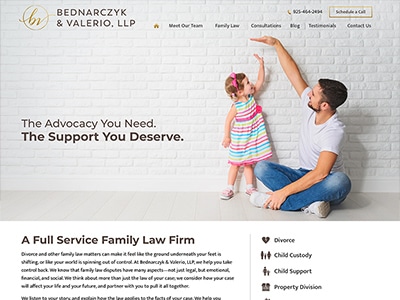 Law Firm Website design for Bednarczyk & Valerio, LLP