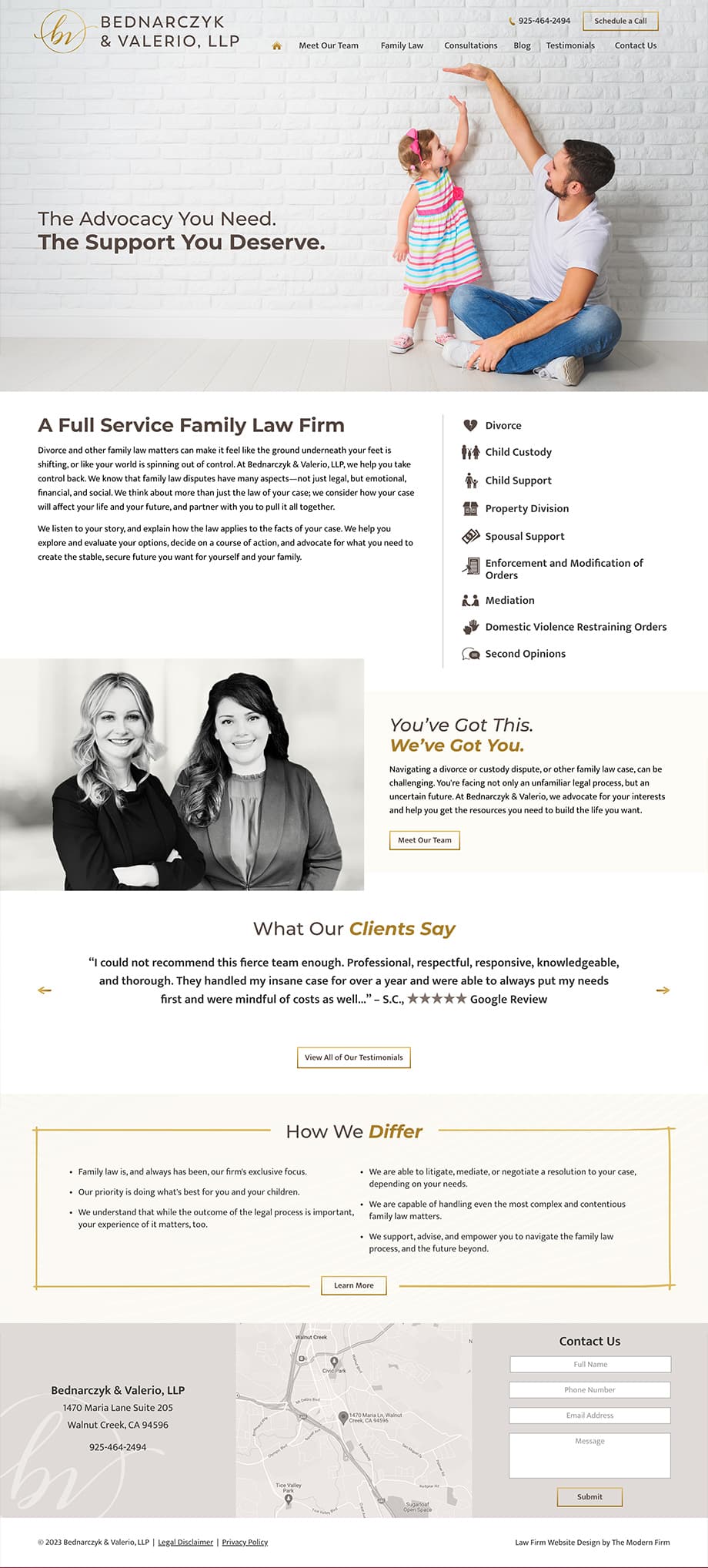 Law Firm Website Design for Bednarczyk & Valerio, LLP