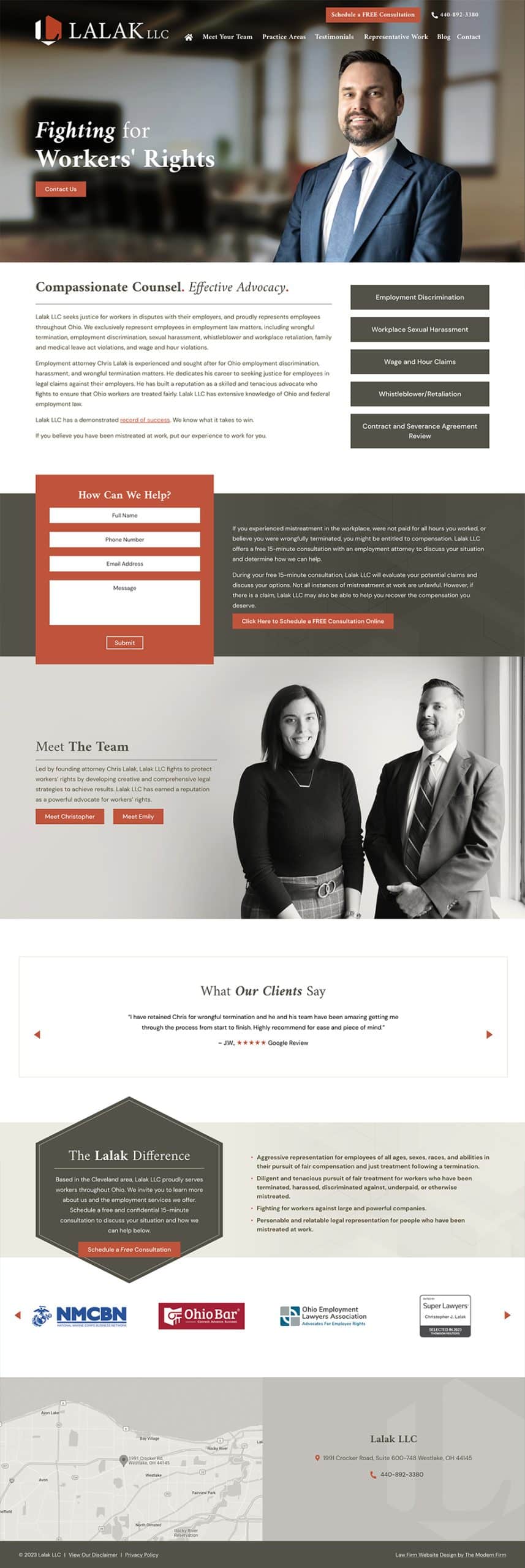 Law Firm Website for Lalak LLC