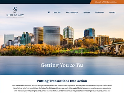 Law Firm Website design for Stoltz Law PLLC