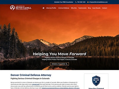 Law Firm Website design for Law Office of Kevin Cahil…