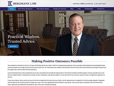 Law Firm Website design for Bergmans Law P.C.